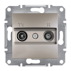Розетка TV-R проходная (4 dB) бронза ASFORA Schneider Electric